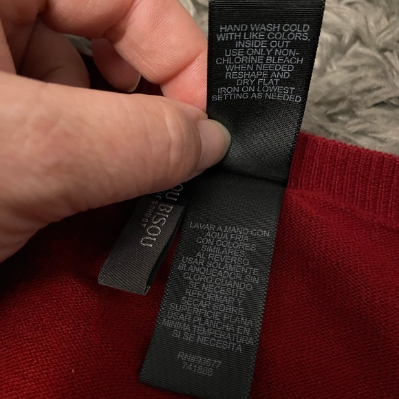 💋Red, Ruffled Bisou Bisou Cardigan - Picture 8 of 13